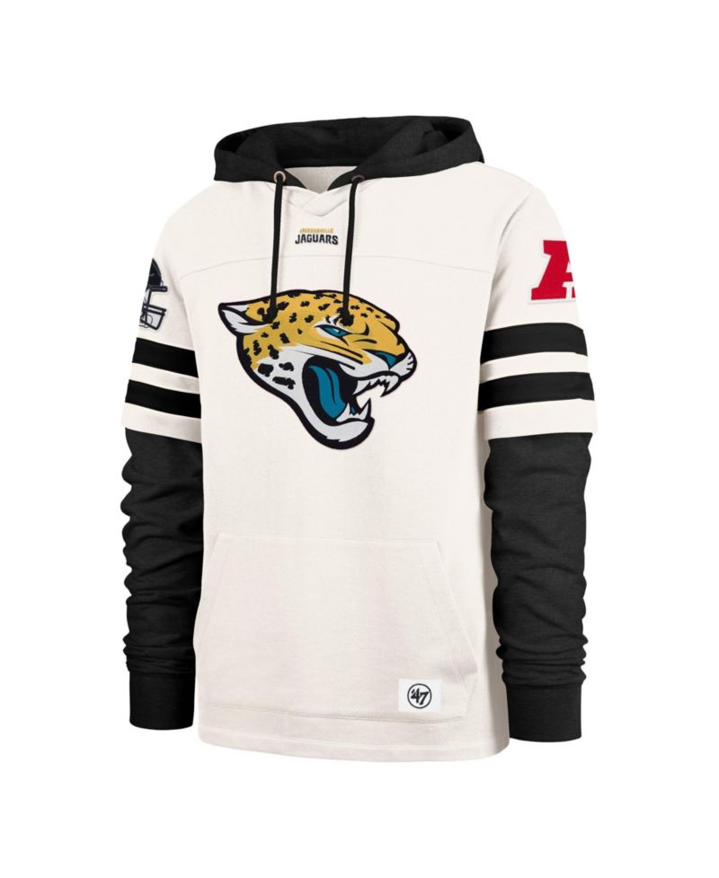 Men's Cream Jacksonville Jaguars Split Zone Cornerback Duo Lacer Hoodie