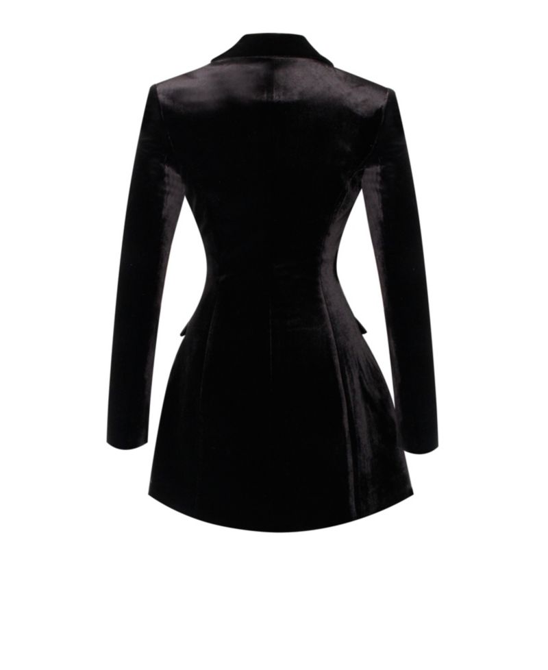 Women's Calista Black Velvet Blazer Mini Dress