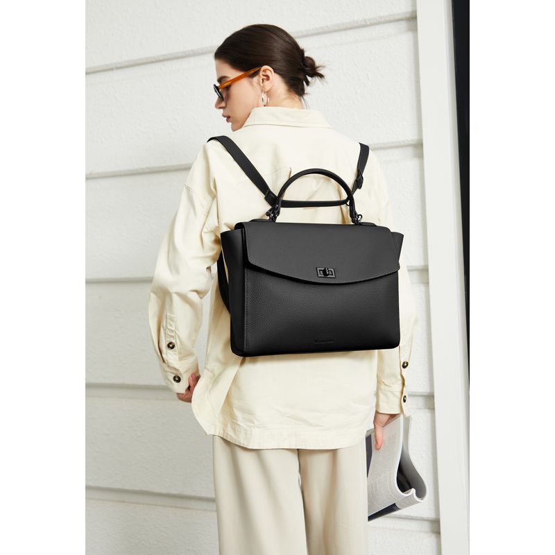 Women's Potter Water-Resistant Leather Convertible 13" Laptop Backpack