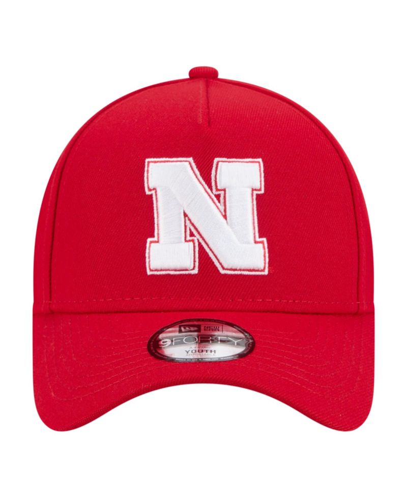 Big Boys and Girls Scarlet Nebraska Huskers 9FORTY A-Frame Adjustable Hat