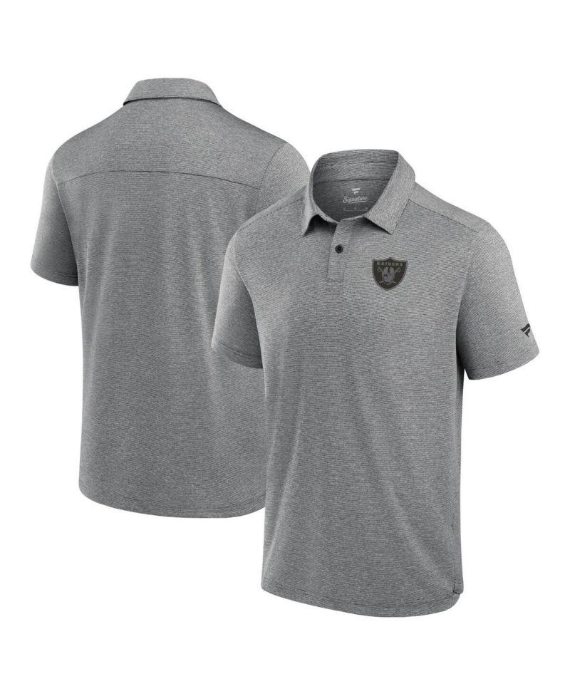 Men's Black Las Vegas Raiders Front Office Tech Polo Shirt