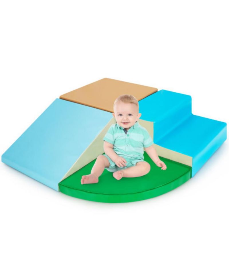 Big Boys 4 Pieces Indoor Playtime Corner Climber Play Set-Blue
