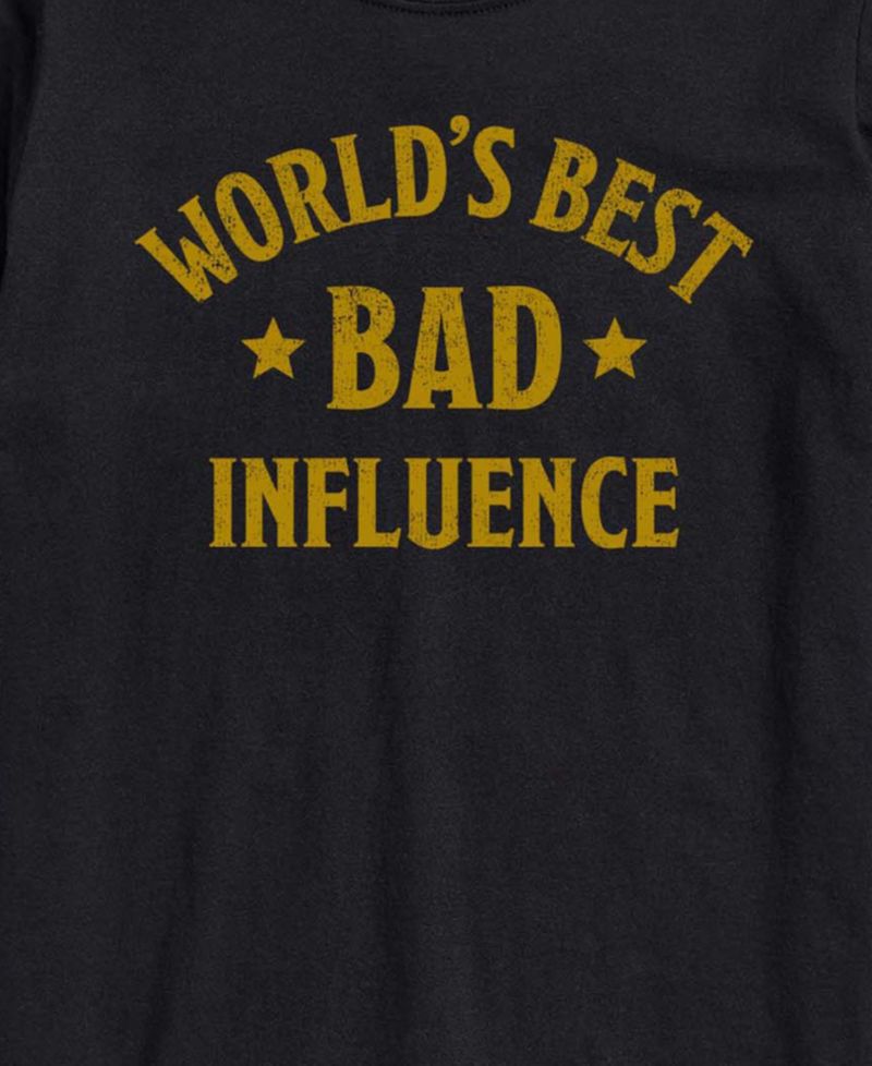 Men's Worlds Best Bad Influence Short-Sleeve Graphic T-Shirt
