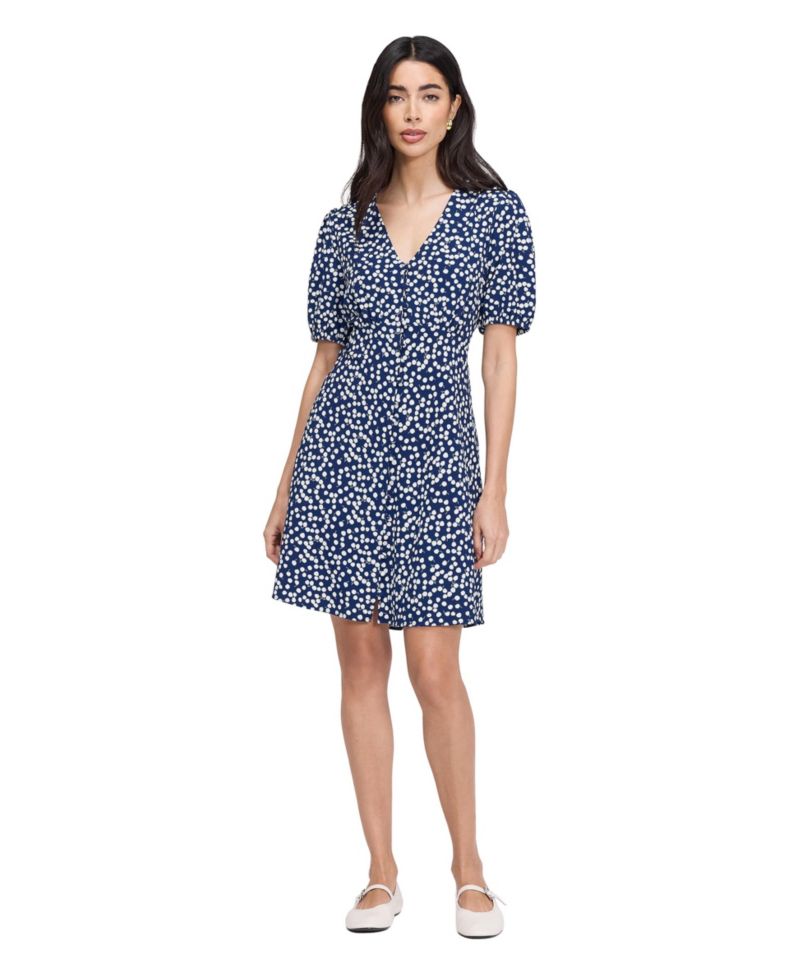 Women's Ensley Floral Empire-Waist Puff-Sleeve Dress