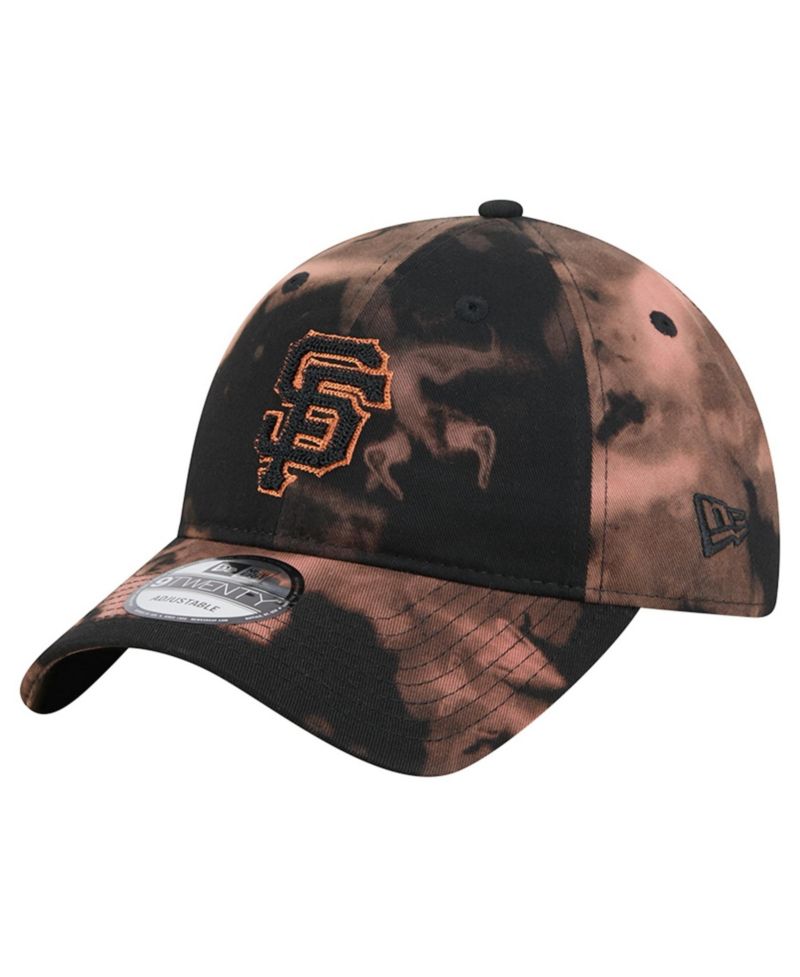 Men's Black San Francisco Giants Bleach Wash 9TWENTY Adjustable Hat