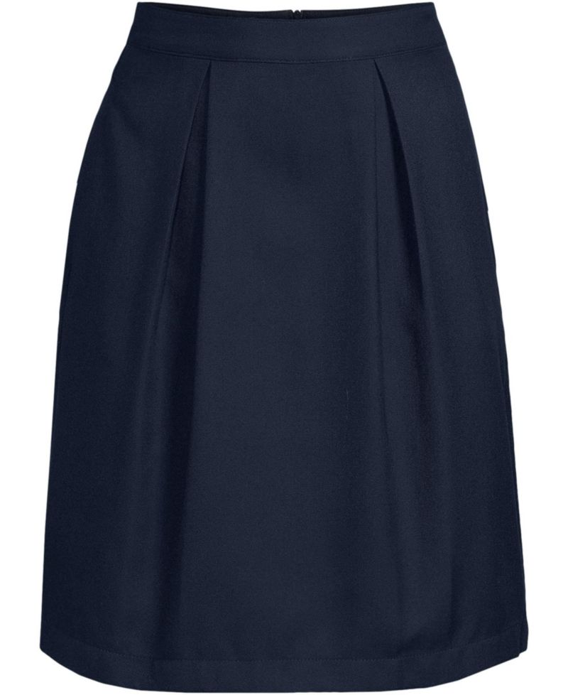 Women's Solid Pleated Skort Top of Knee