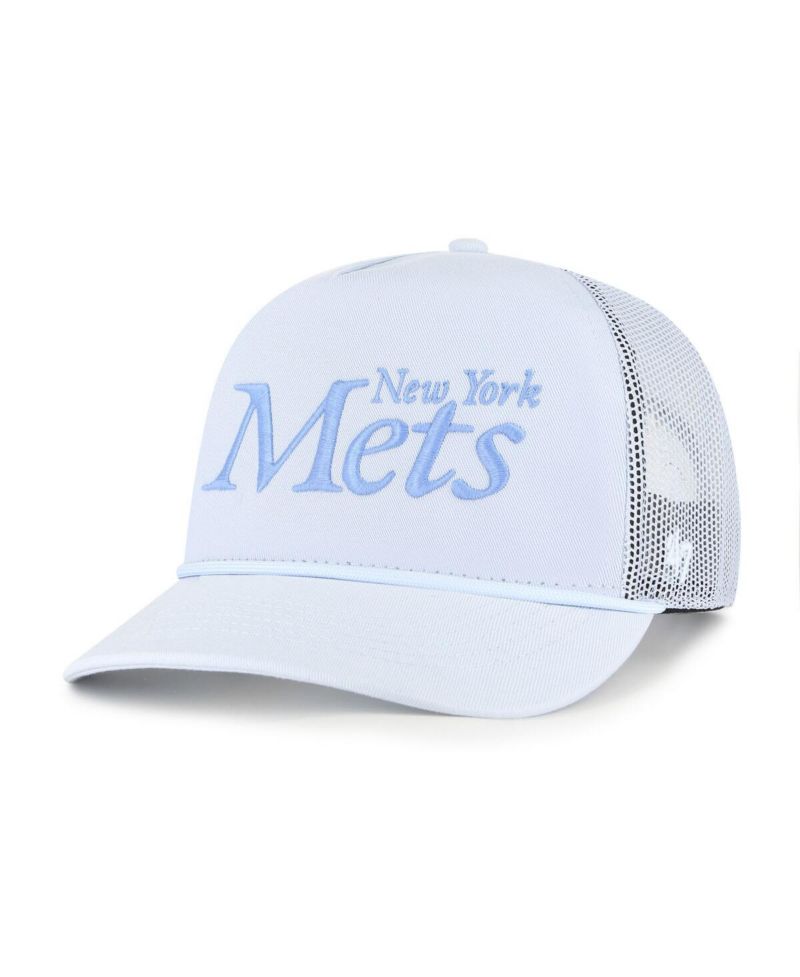 Men's Light Blue New York Mets Foundation Script Hitch Adjustable Trucker Hat