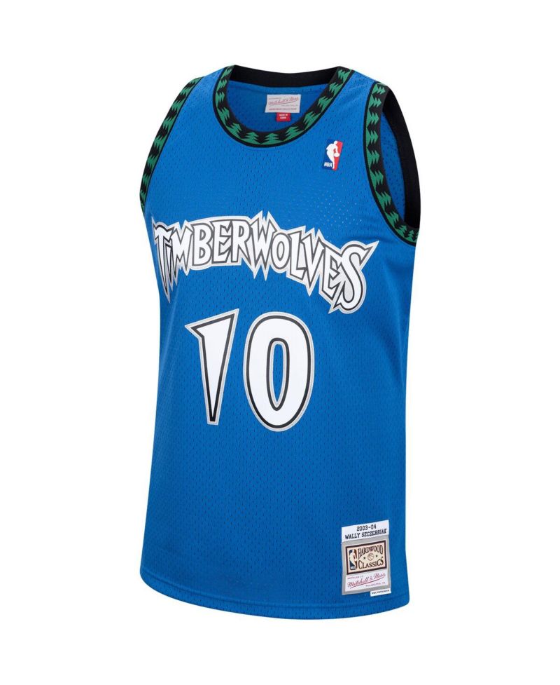 Men's Wally Szczerbiak Blue Minnesota Timberwolves 2001/02 Hardwood Classics Swingman Jersey