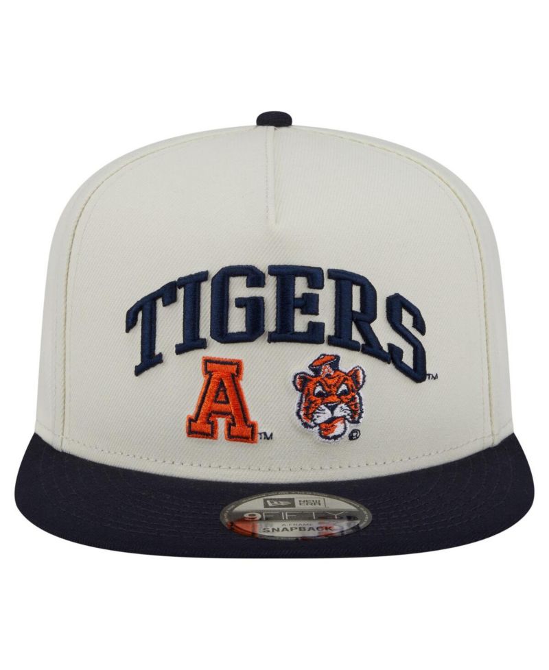 Men's White Auburn Tigers Collegiate 9FIFTY A-Frame Snapback Hat