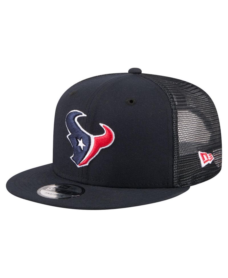 Men's Navy Houston Texans Core Team 9FIFTY Trucker Snapback Hat