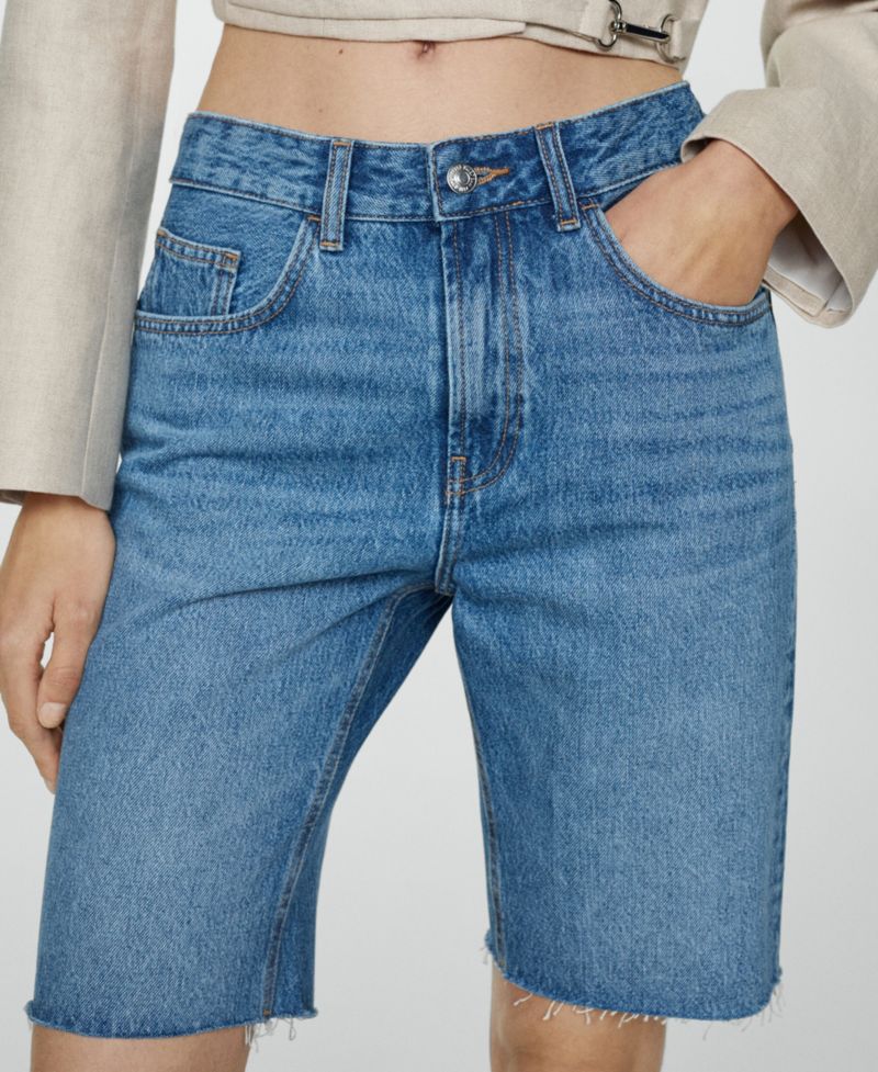 Women's Straight-Fit Denim Bermuda Shorts