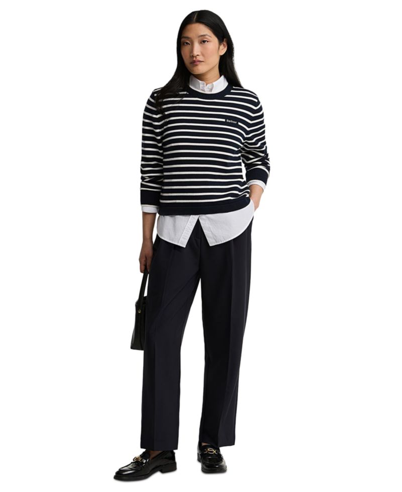Women's Emmy Knit Striped Crewneck Long-Sleeve Sweater