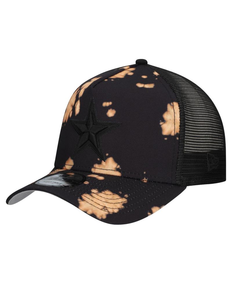 Men's Black Dallas Cowboys Bleached 9FORTY A-Frame Adjustable Hat
