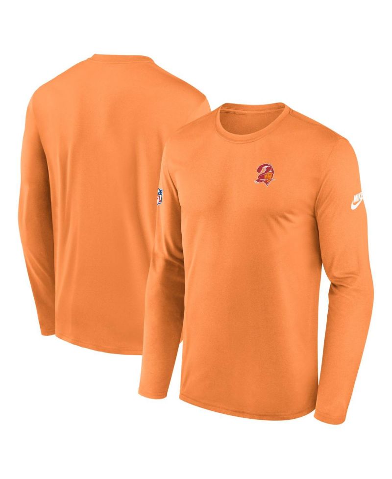 Men's Orange Tampa Bay Buccaneers Legend Small Logo Performance Long Sleeve T-Shirt