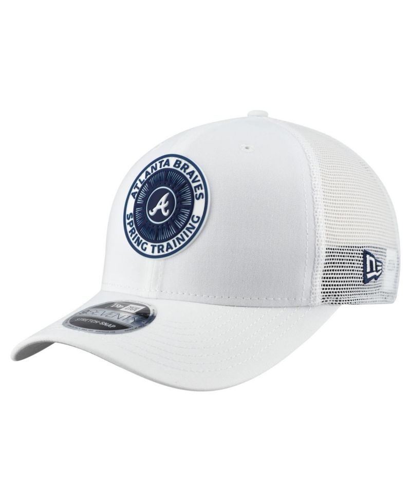 Men's White Atlanta Braves 2026 Spring Training Fan Pack 9SEVENTY Adjustable Trucker Hat