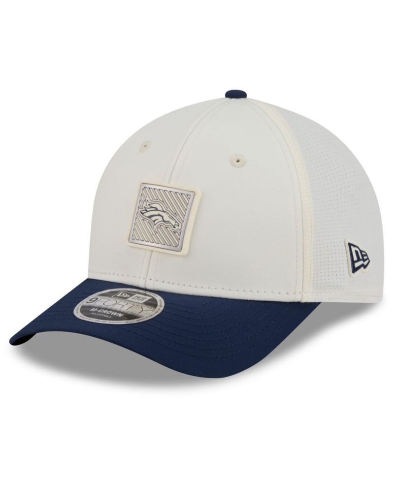 Big Boys and Girls Cream/Navy Denver Broncos 2026 Training Camp 9FORTY M-Crown Adjustable Hat