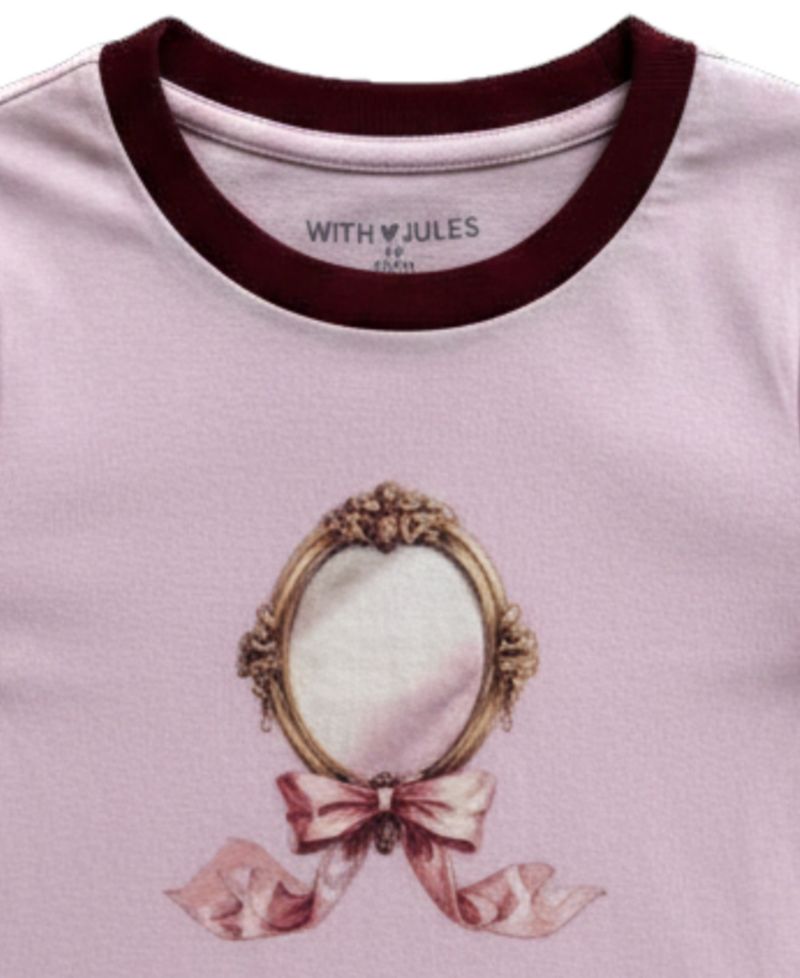 Girls' 7-16 Mirror Graphic Crewneck Short-Sleeve T-Shirt