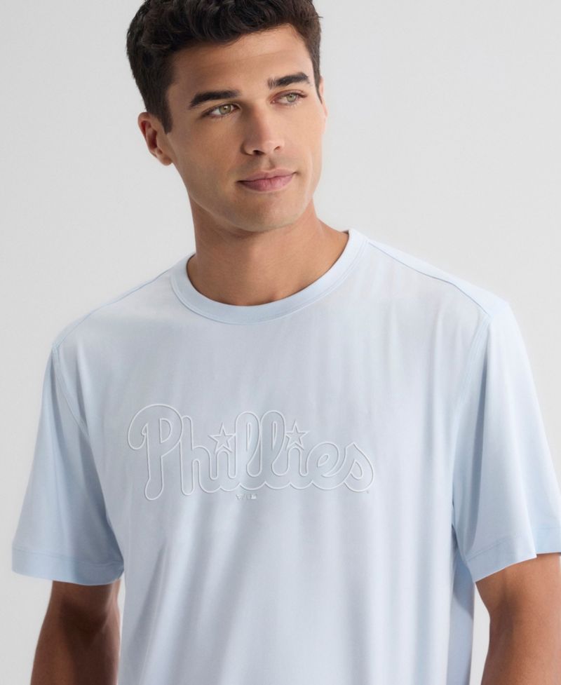 Men's Light Blue Philadelphia Phillies Clutch Winning Edge T-Shirt