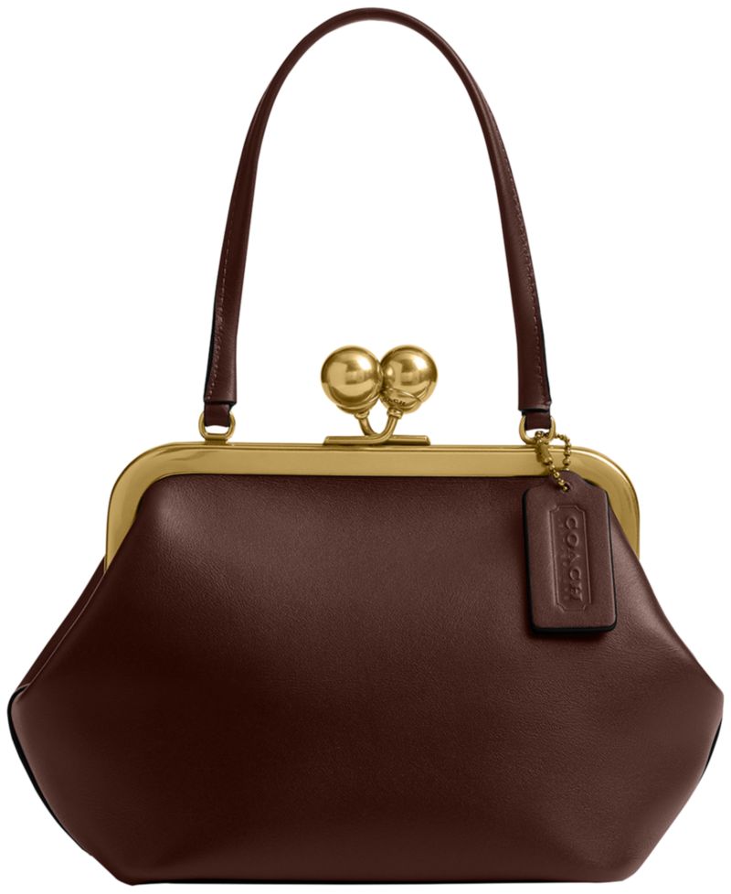 Kisslock Small Leather Frame Bag 16