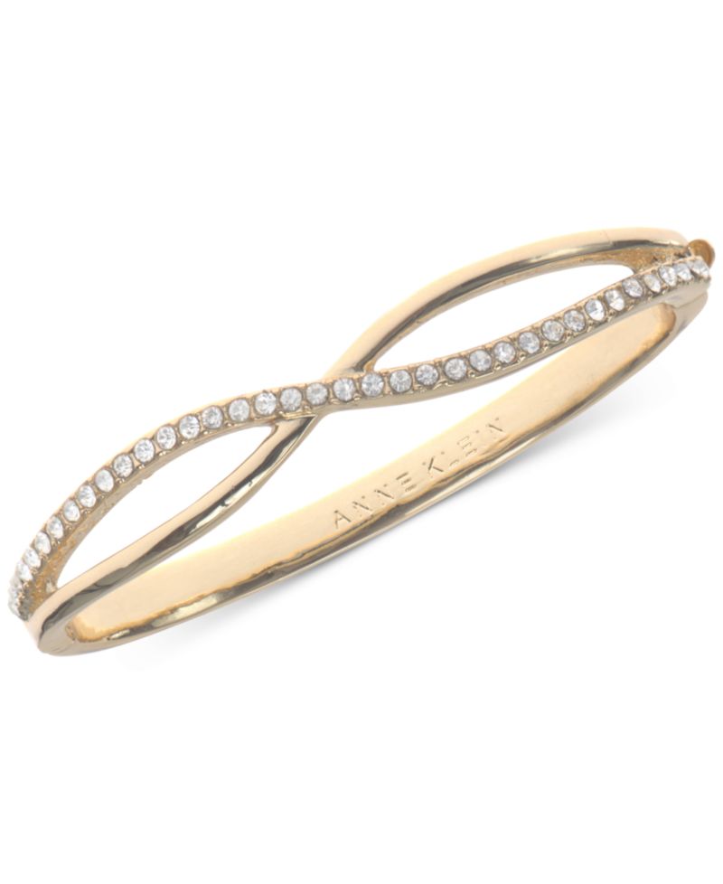 Crystal Crisscross Bangle Bracelet
