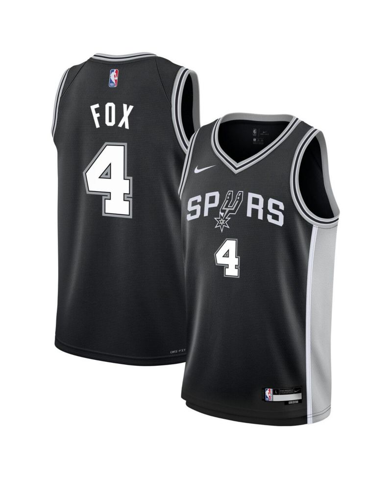 Big Boys and Girls De'Aaron Fox Black San Antonio Spurs Swingman Jersey