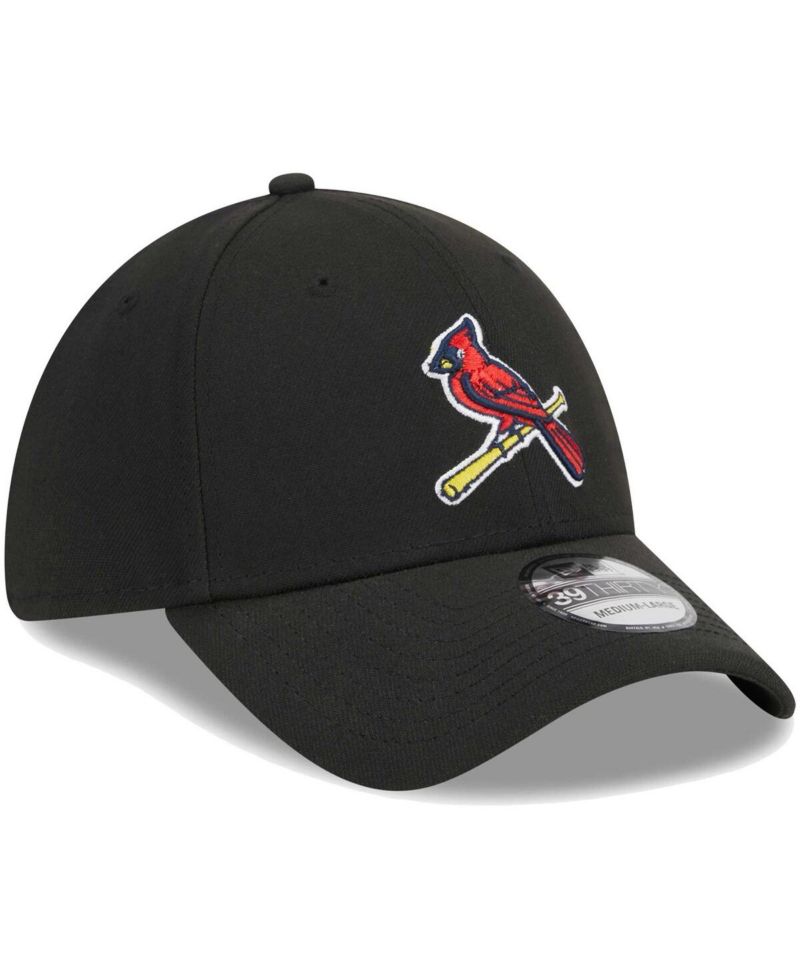 Men's Black St. Louis Cardinals Logo 39THIRTY Flex Hat