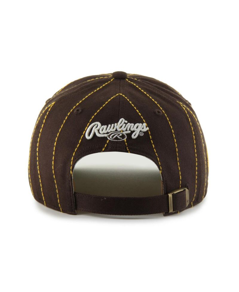x Rawlings Men's Brown San Diego Padres Pinstripe Hitch Adjustable Hat