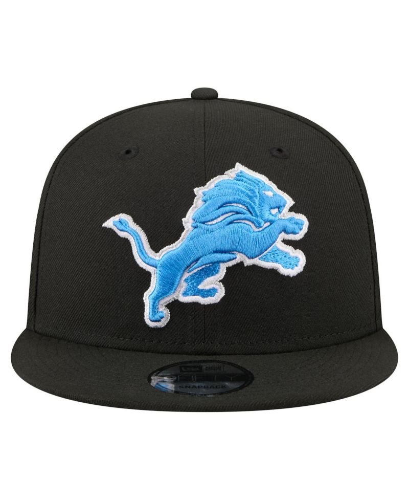 Men's Black Detroit Lions 9FIFTY Snapback Hat