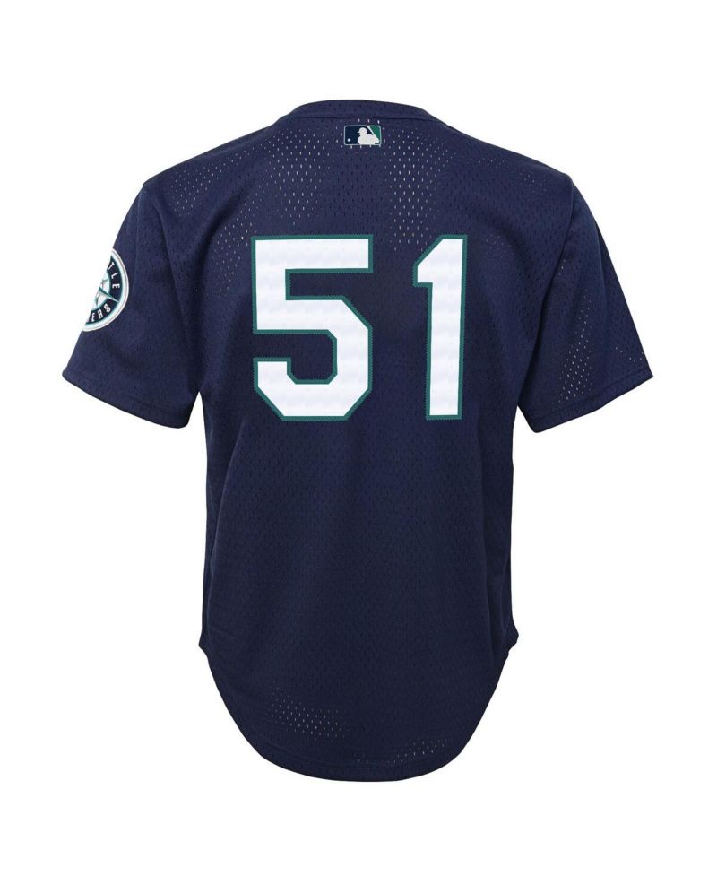 Big Boys and Girls Ichiro Suzuki Navy Seattle Mariners Cooperstown Collection Mesh Batting Practice Jersey