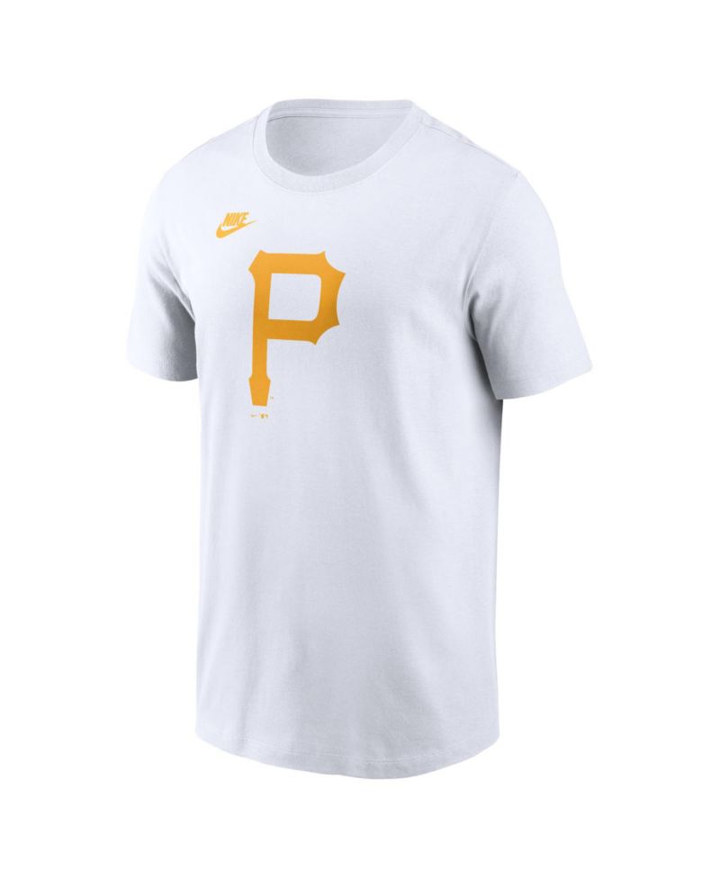 Men's White Pittsburgh Pirates Cooperstown Collection Logo T-Shirt