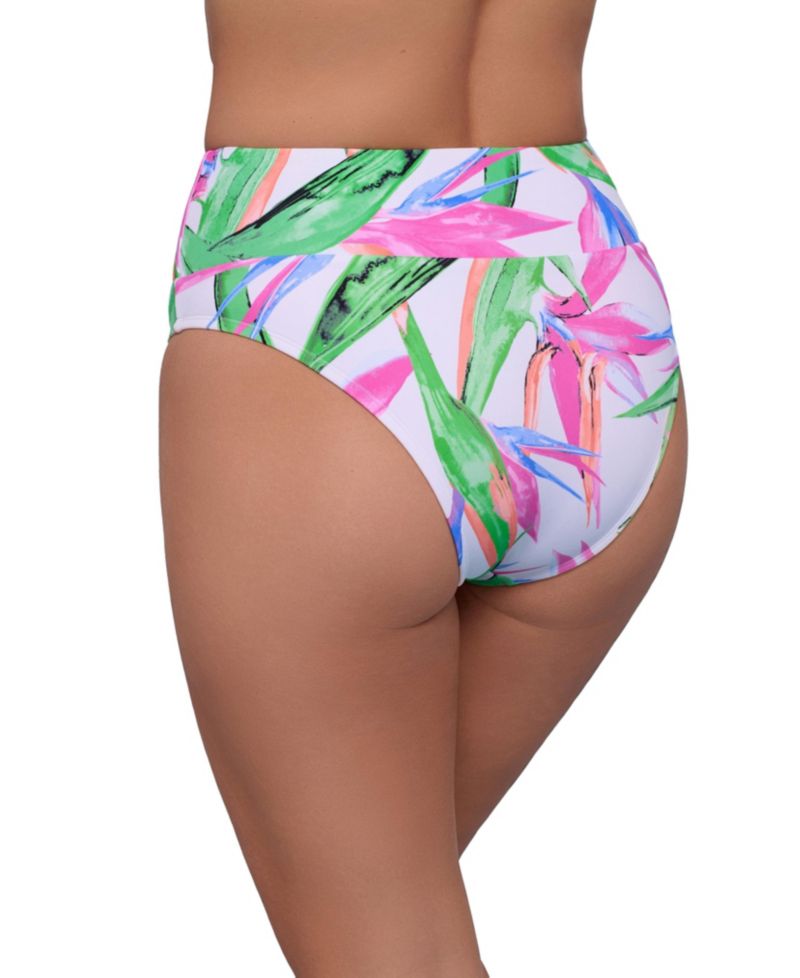 Women's Smoothing and Sculpting Ultra-Banded High-Waist Swimsuit Bikini Bottoms