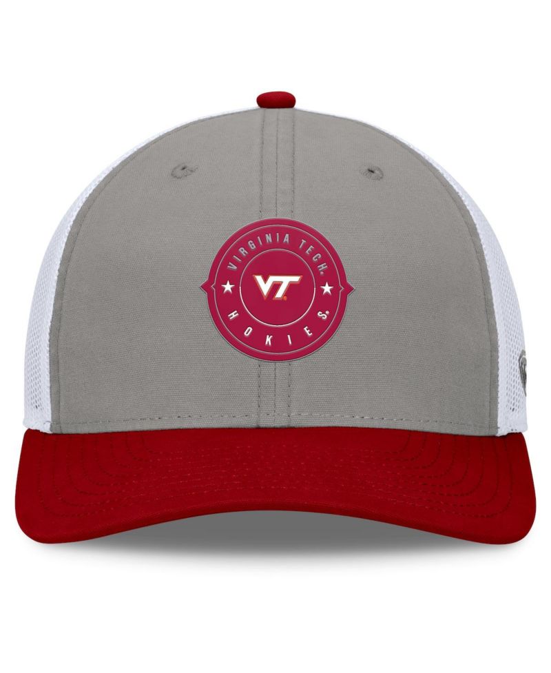 Men's Gray/Maroon Virginia Tech Hokies Rob Trucker Adjustable Hat
