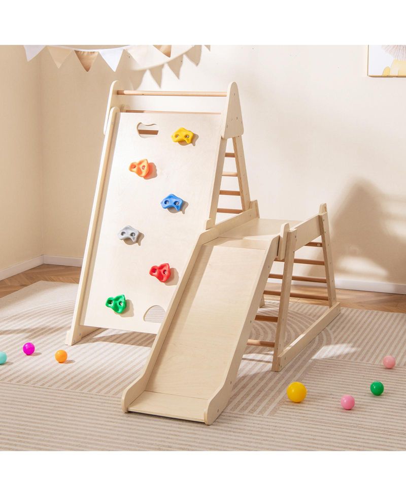 Toddler 3-in-1 Indoor Wooden Jungle Gym