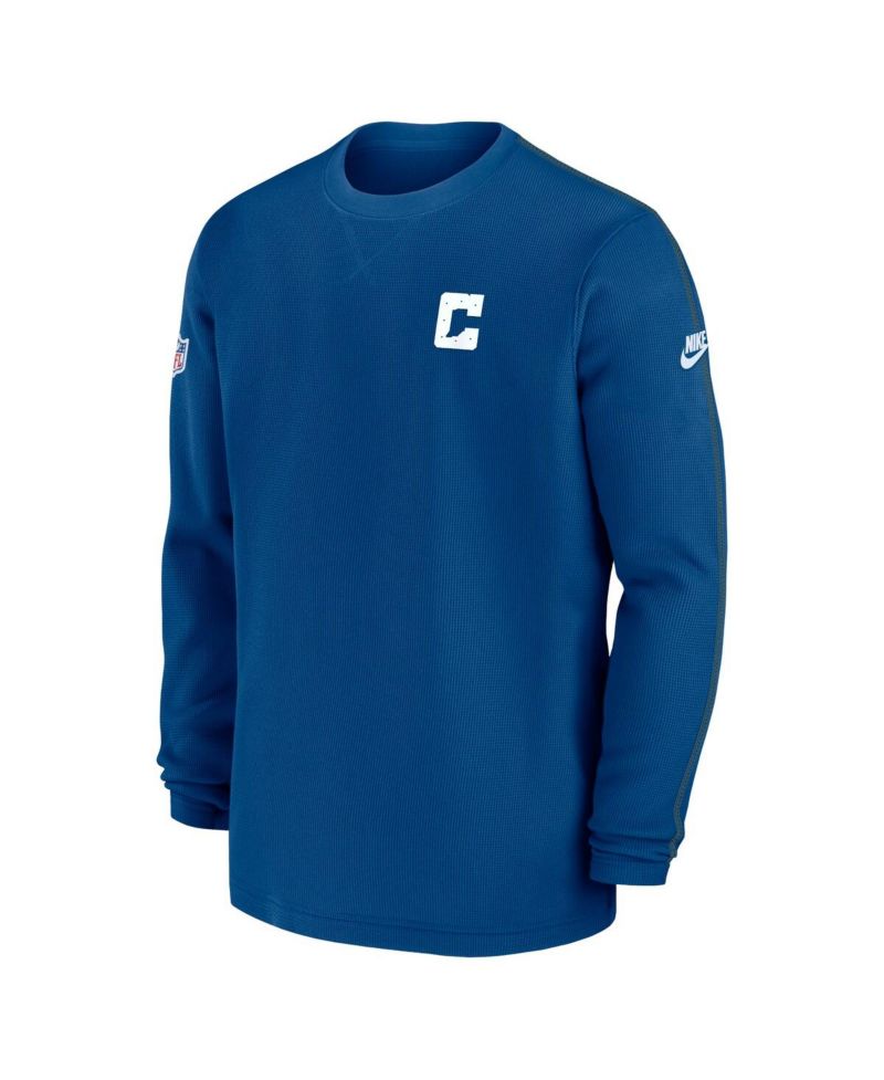 Men's Royal Indianapolis Colts Alternate Logo Coach Long Sleeve T-Shirt