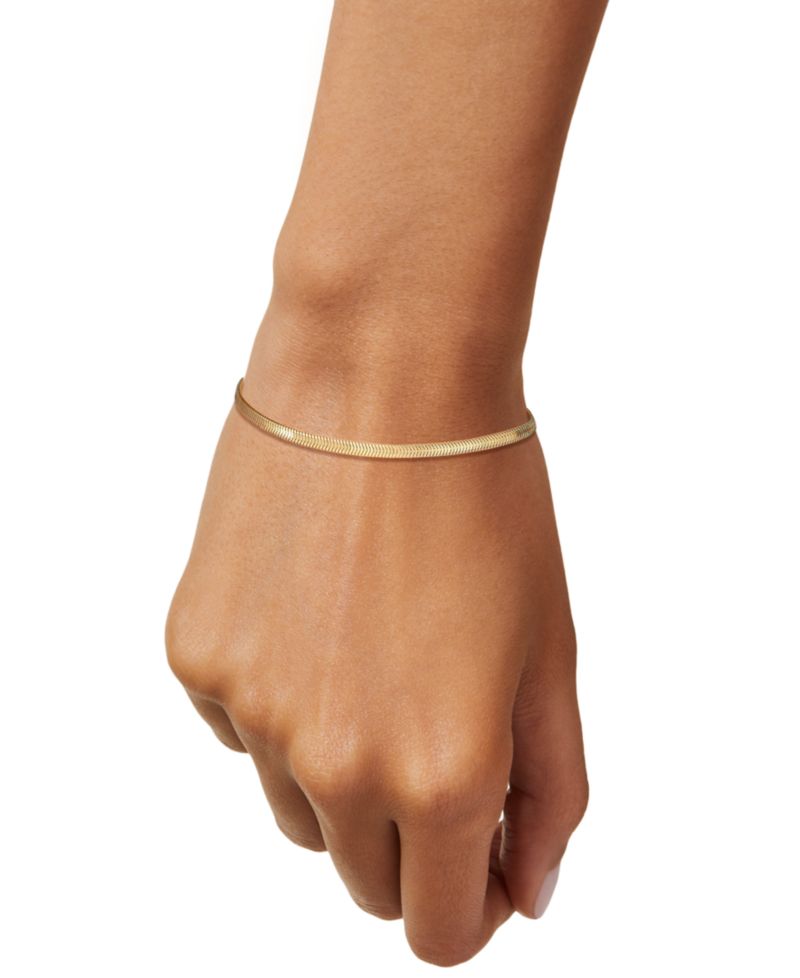 Diamond Cut Snake Chain Bracelet and Necklace (3mm) Collection in 10k Yellow Gold