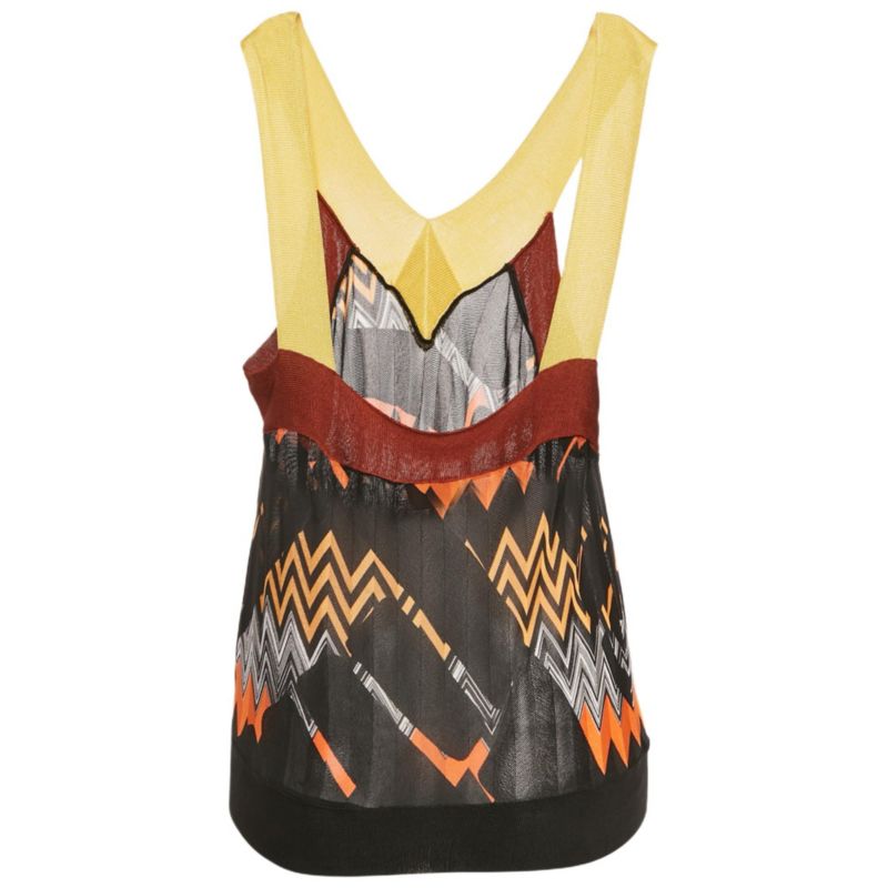 Women's Zig Zag Knit Sleeveless Top