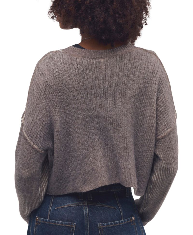 Women's Ottilie Cropped Scoop Neck Button-Up Cardigan Sweater