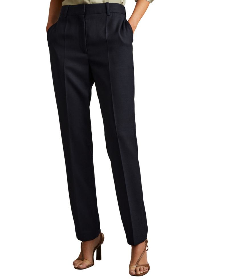 Women's Hallie Slim-Fit Textured Wool-Blend Trousers