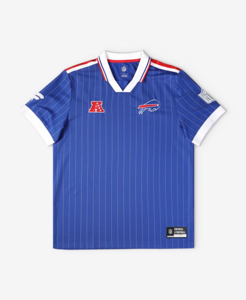 Big Boys and Girls Royal Buffalo Bills Football x Football Collared Fan Jersey