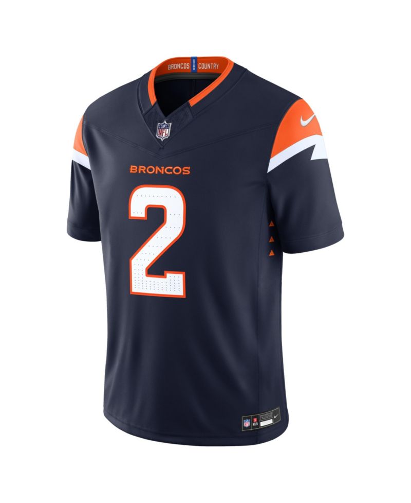 Men's Pat Surtain II Navy Denver Broncos Alternate Vapor F.U.S.E. Stitched Limited Jersey