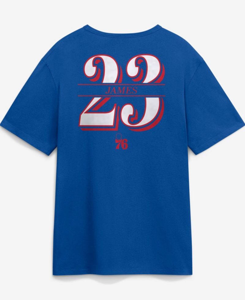 Men's LeBron James Royal Philadelphia 76ers In The Paint Name & Number T-Shirt
