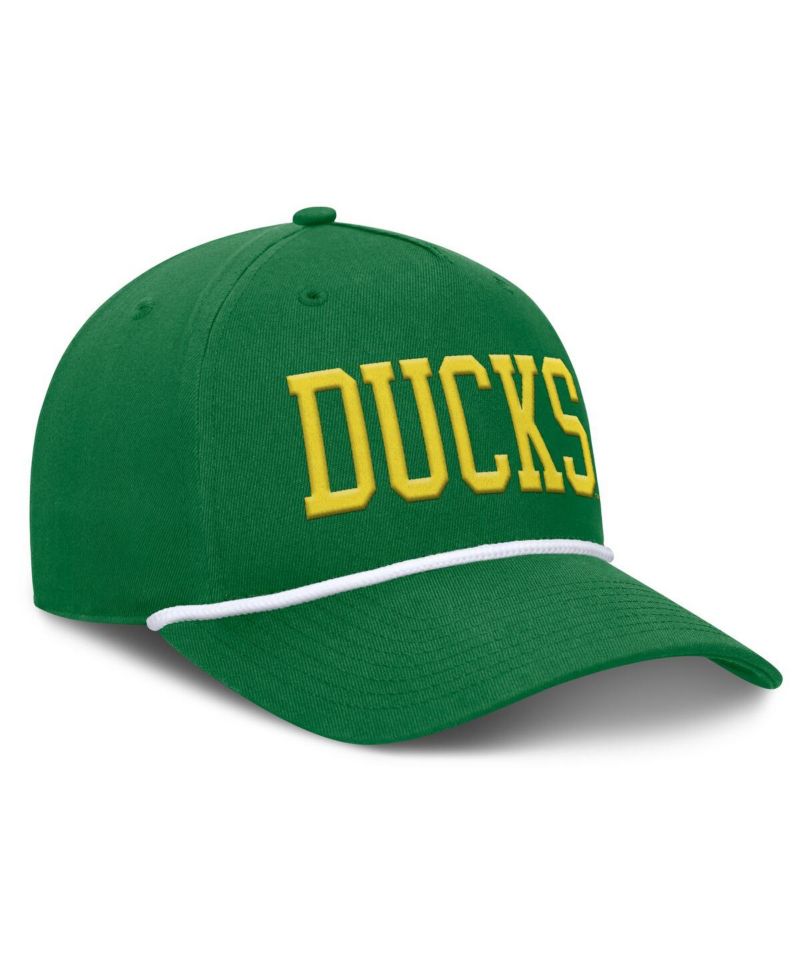 Men's Green Oregon Ducks Foul Ball Rope Adjustable Hat