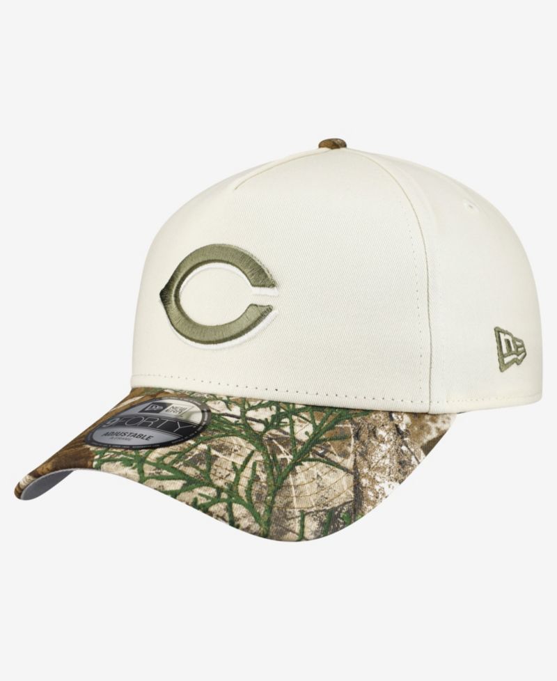 Men's Khaki/Realtree Camo Cincinnati Reds 9FORTY A-Frame Adjustable Hat