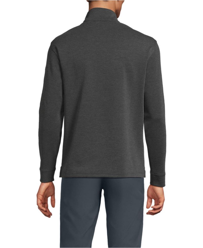 Men's Long Sleeve Cooling Performance Pique Quarter Zip