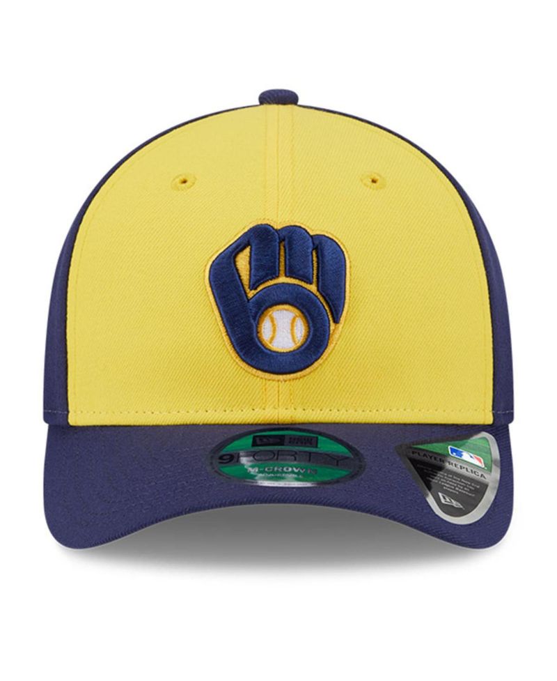 Men's Gold/Navy Milwaukee Brewers Player Replica 9Forty Adjustable Hat