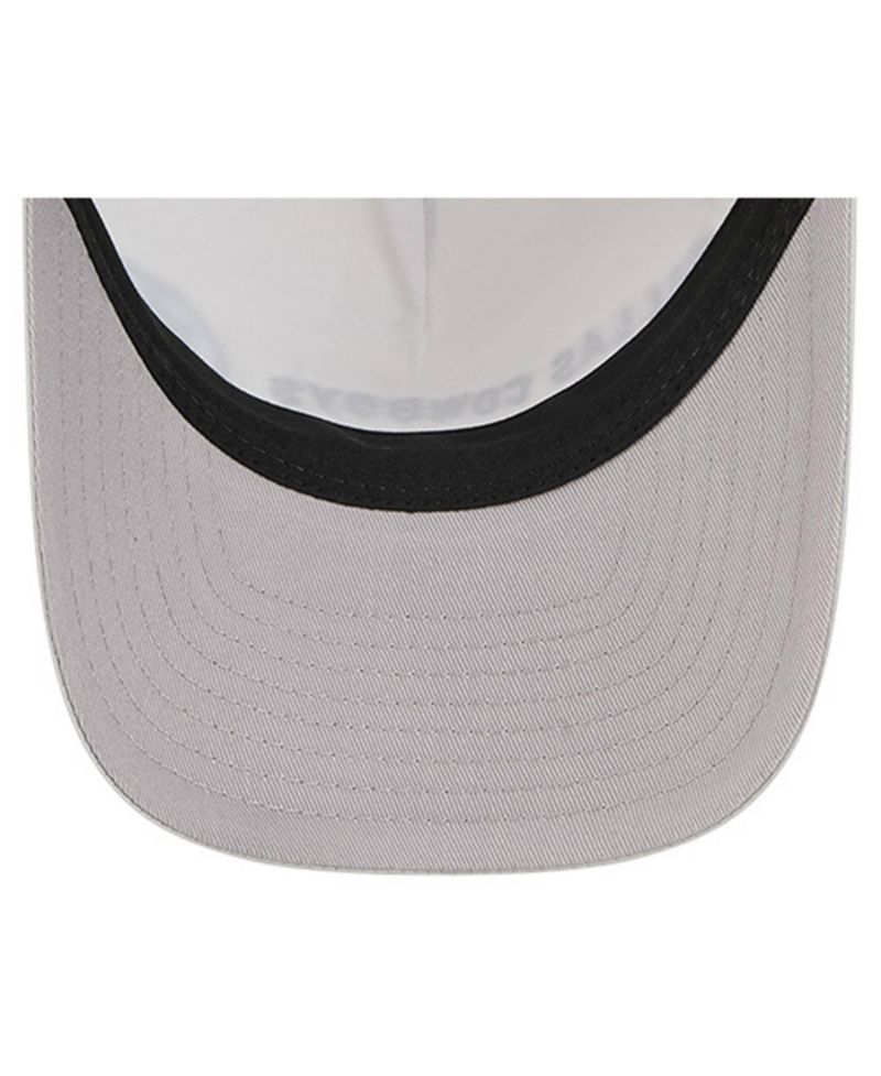 Men's Silver/Navy Dallas Cowboys Linear A-Frame 9FORTY Adjustable Hat