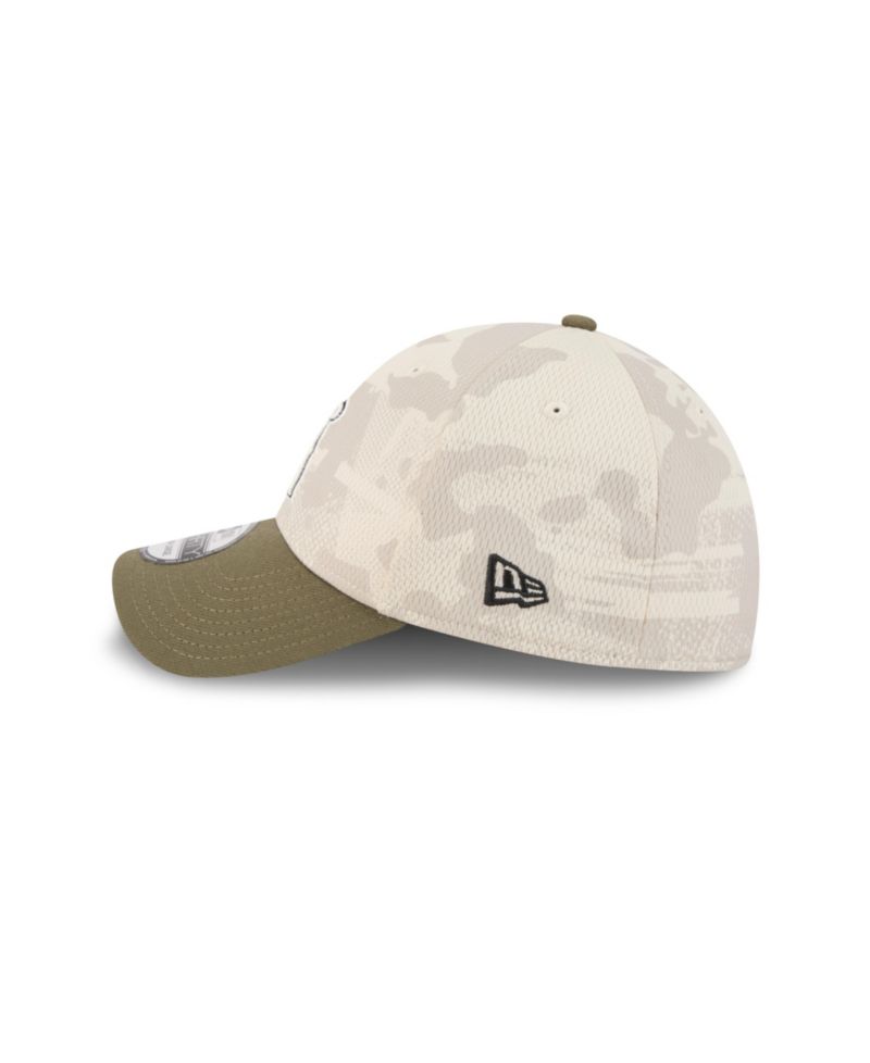 Men's Light Beige/Olive Los Angeles Angels 2025 Armed Forces Day 39THIRTY Flex Hat