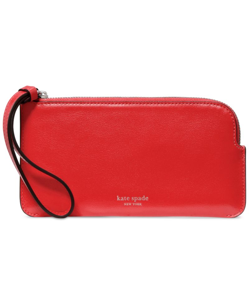 Zippy Smooth Leather Wristlet