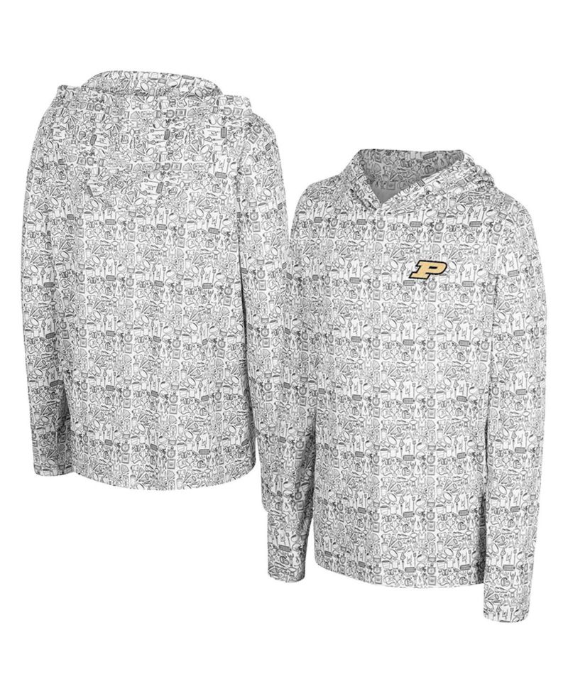 Big Boys and Girls Black Purdue Boilermakers All-Over Print Hoodie