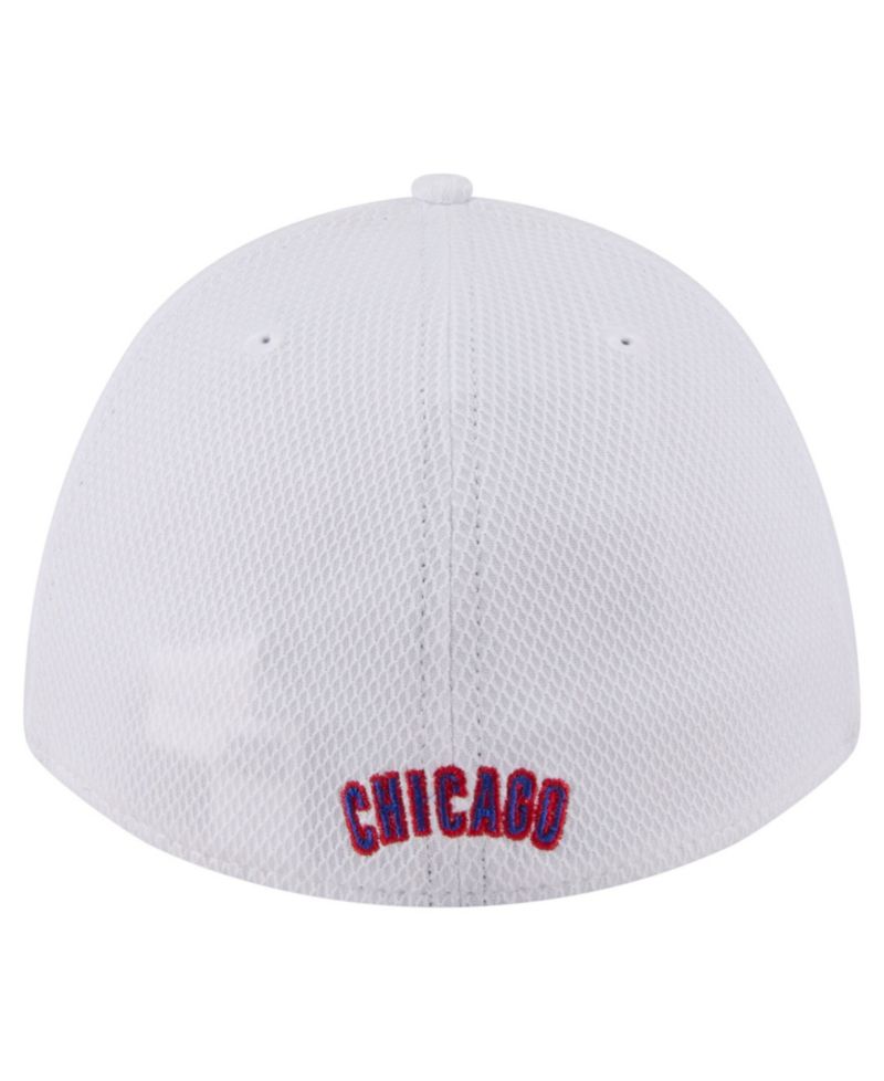 Men's White Chicago Cubs Cut n Sew 39THIRTY Flex Hat